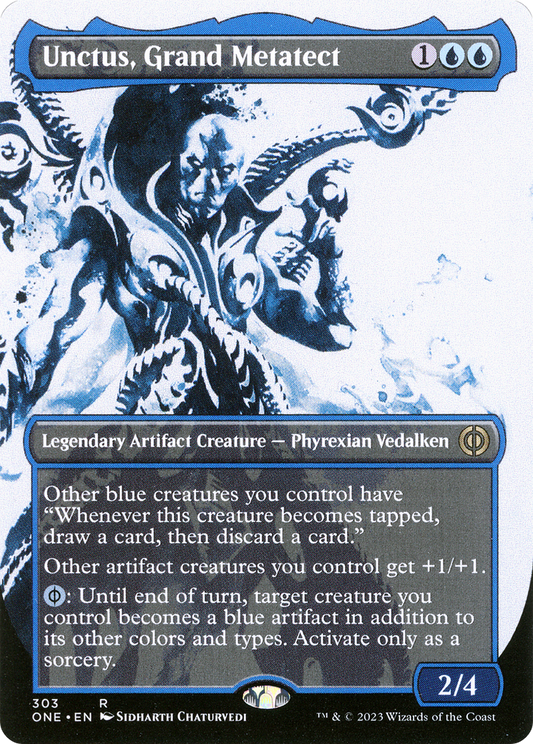 Unctus, Grand Metatect (ONE-303) - [Phyrexia: All Will Be One]: (Showcase) (Borderless) Foil