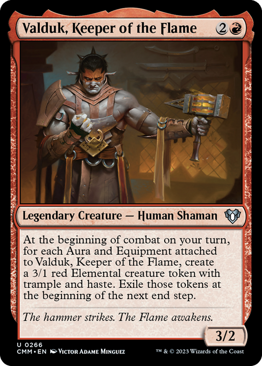Valduk, Keeper of the Flame (CMM-266) - [Commander Masters] Foil