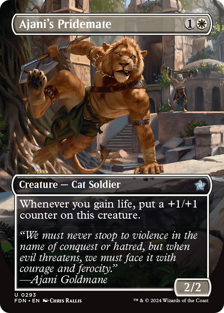 Ajani's Pridemate (FDN-293) - [Foundations] (Borderless) Foil