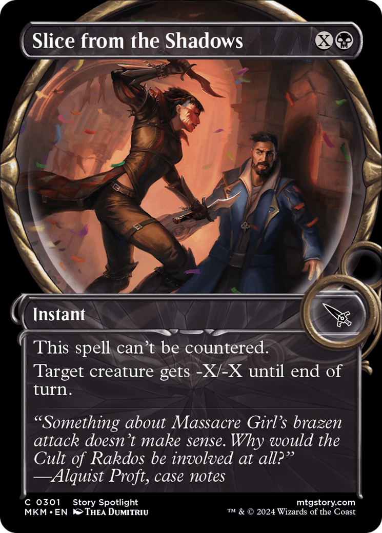 Slice from the Shadows (MKM-301) - [Murders at Karlov Manor]: (Showcase) Foil