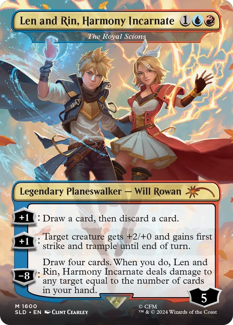 The Royal Scions (SLD-1600) - [Secret Lair Drop] / Len and Rin, Harmony Incarnate (Borderless) Foil