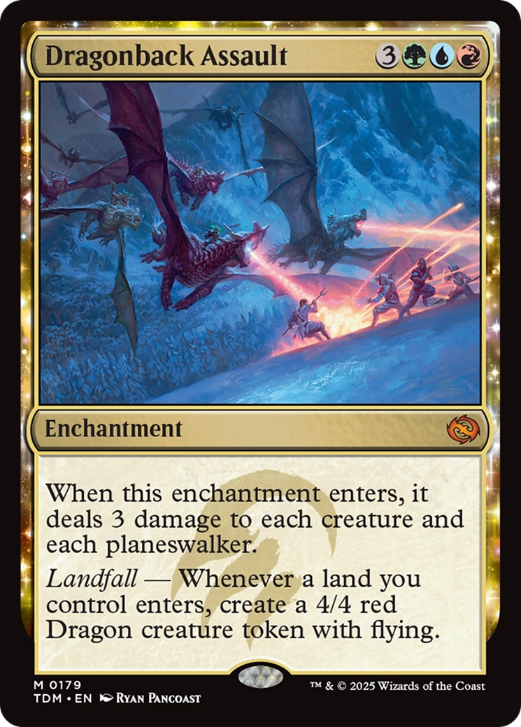 Dragonback Assault (TDM-179) - [Tarkir: Dragonstorm]: (enchantment) Foil