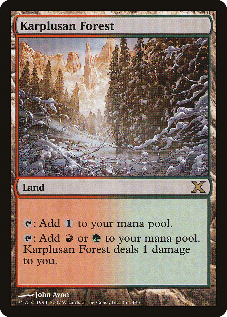 Karplusan Forest (10E-354) - [Tenth Edition] Foil