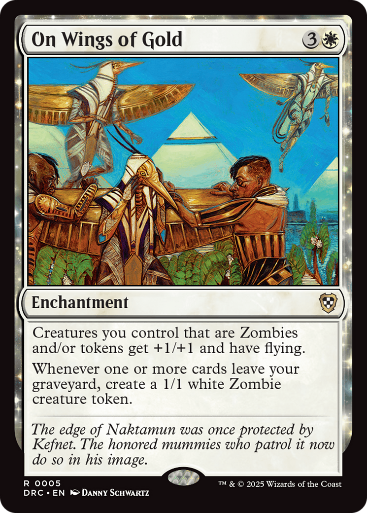 On Wings of Gold (DRC-005) - [Commander: Aetherdrift]: (enchantment)