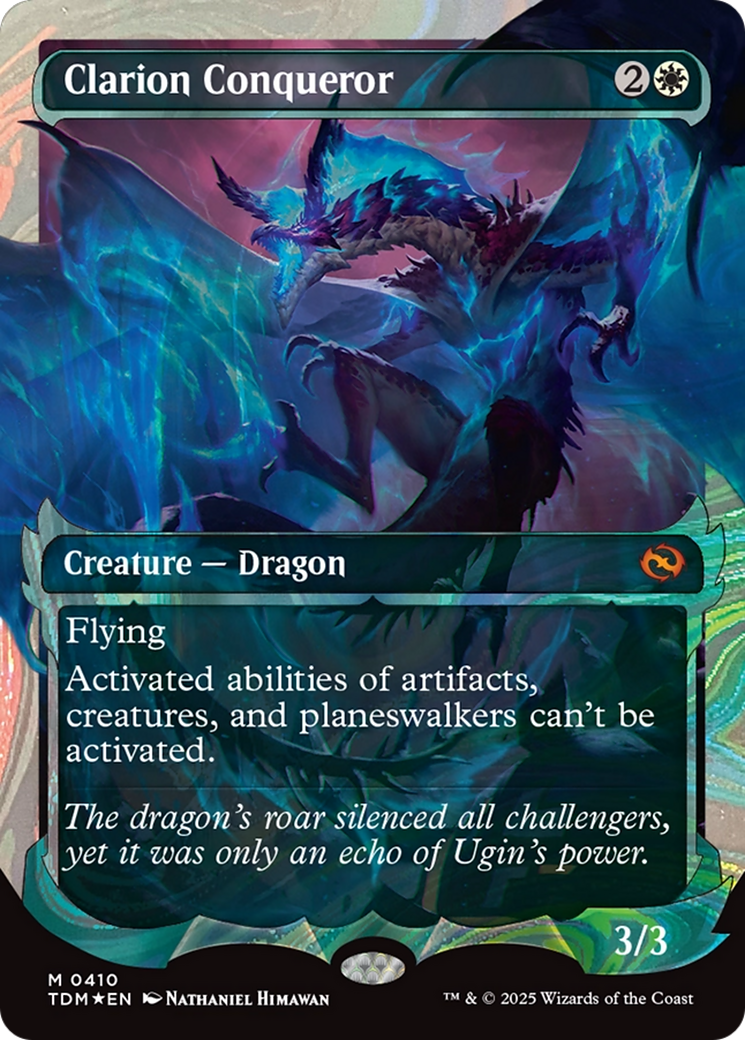 Clarion Conqueror (Showcase) (Halo Foil) (TDM-410) - [Tarkir: Dragonstorm]: (Showcase) Foil