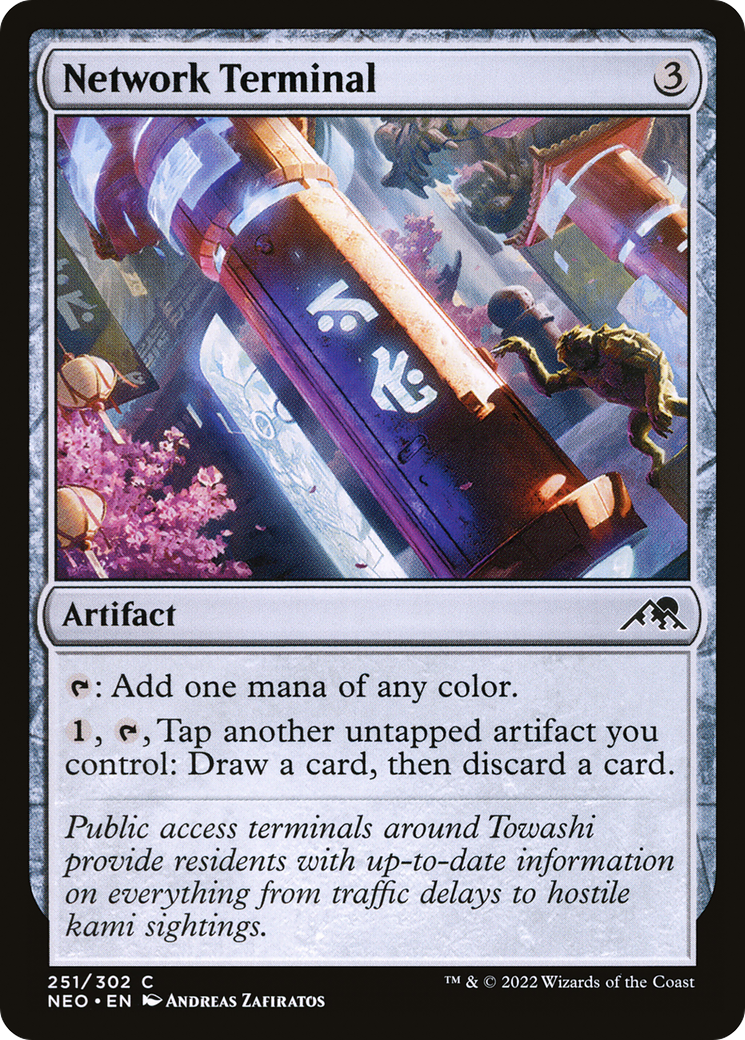 Network Terminal (NEO-251) - [Kamigawa: Neon Dynasty] Foil