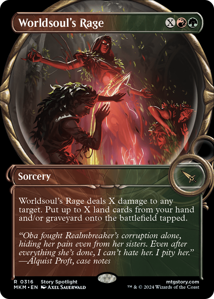 Worldsoul's Rage (MKM-316) - [Murders at Karlov Manor]: (Showcase) Foil