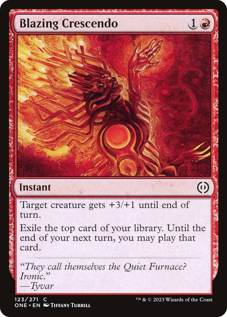 Blazing Crescendo (ONE-123) - [Phyrexia: All Will Be One] Foil