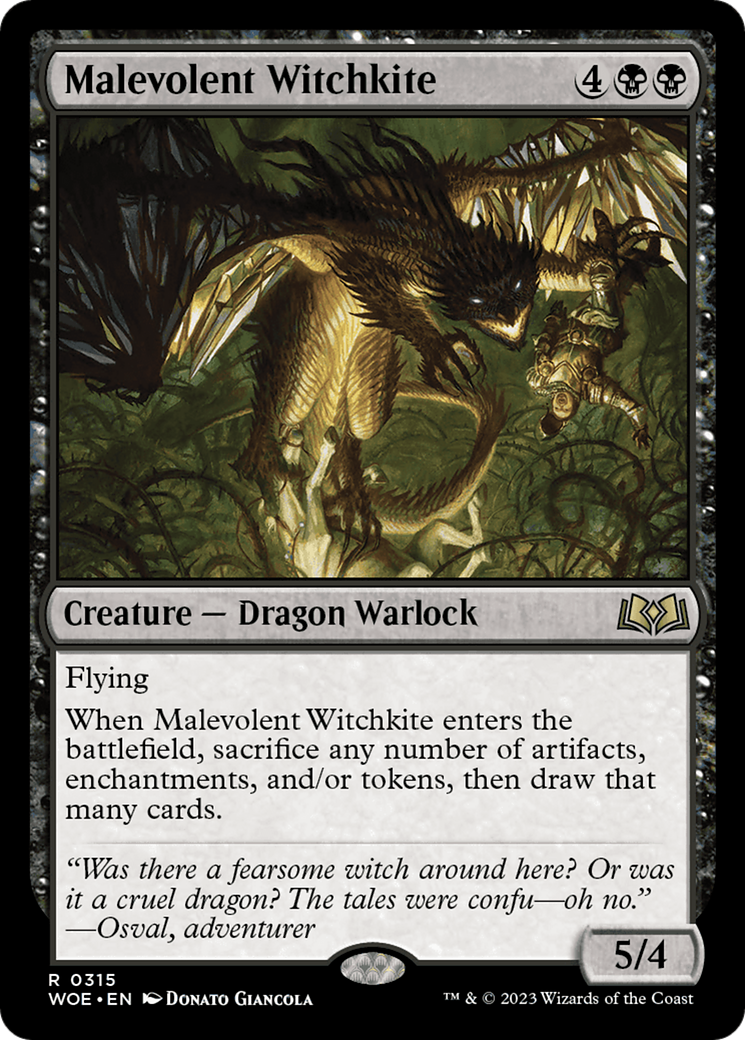 Malevolent Witchkite (WOE-315) - [Wilds of Eldraine]