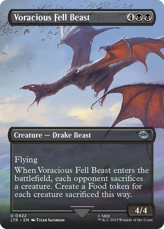Voracious Fell Beast (Borderless Alternate Art) [Le Seigneur des Anneaux : Contes de la Terre du Milieu] 