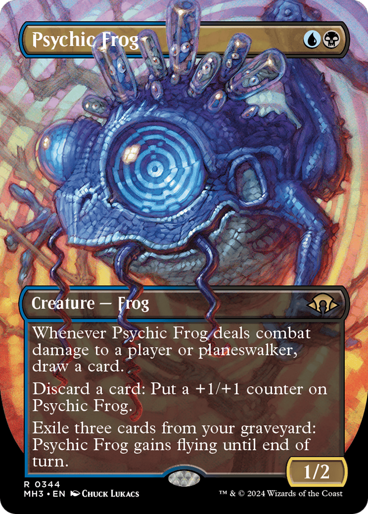 Psychic Frog (MH3-344) - [Modern Horizons 3] (Borderless) Foil