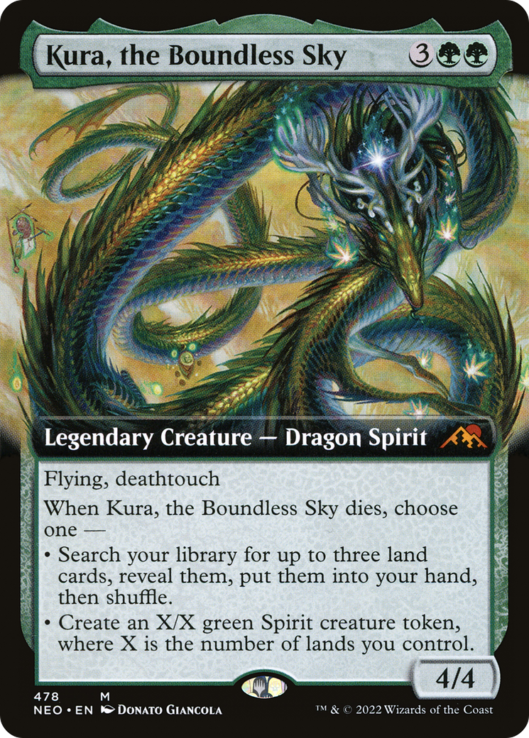 Kura, the Boundless Sky (NEO-478) - [Kamigawa: Neon Dynasty]: (Extended Art) Foil