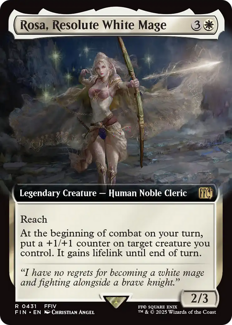 Rosa, Resolute White Mage (FIN-431) - [FINAL FANTASY]: (Extended Art) Foil