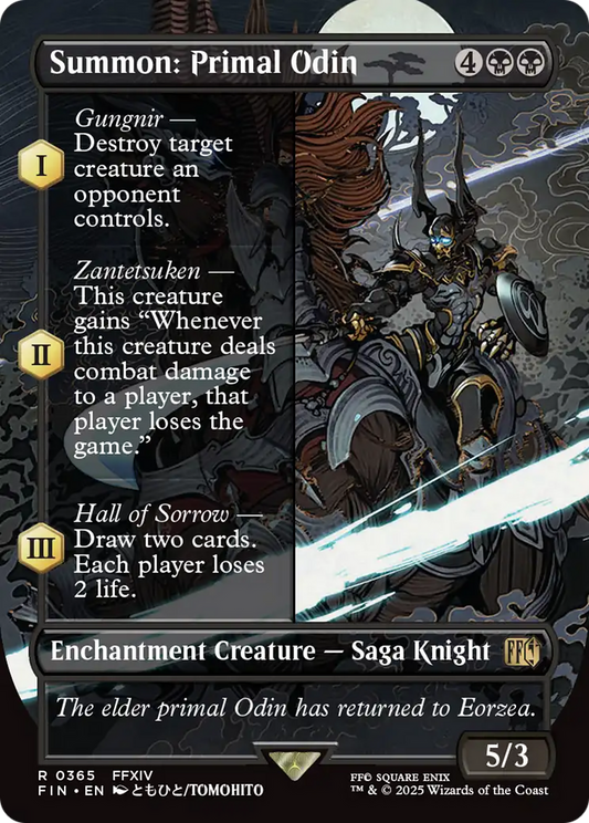Summon: Primal Odin (FIN-365) - [FINAL FANTASY]: (enchantment) (Borderless)