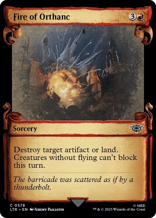 Fire of Orthanc (LTR-578) - [The Lord of the Rings: Tales of Middle-earth]: (Showcase) Foil