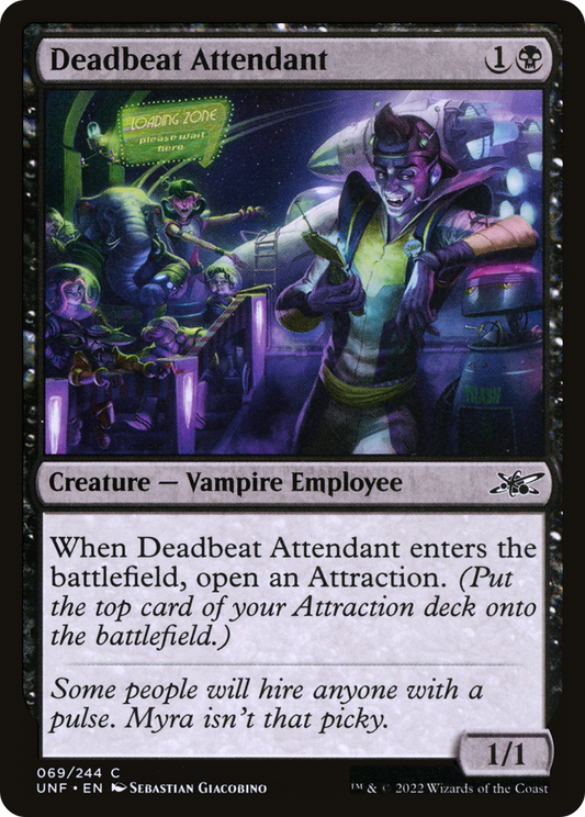 Deadbeat Attendant (UNF-069) - [Unfinity] Foil