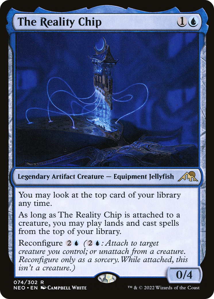 The Reality Chip (NEO-074) - [Kamigawa: Neon Dynasty] Foil