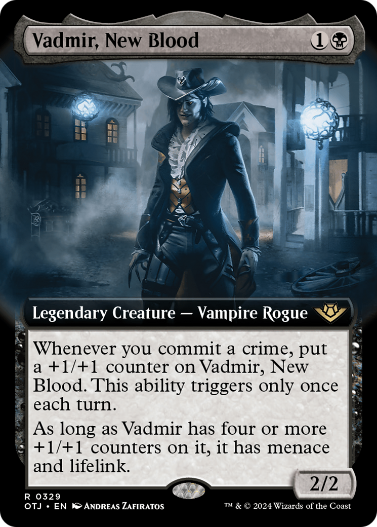 Vadmir, New Blood (OTJ-329) - [Outlaws of Thunder Junction]: (Extended Art) Foil