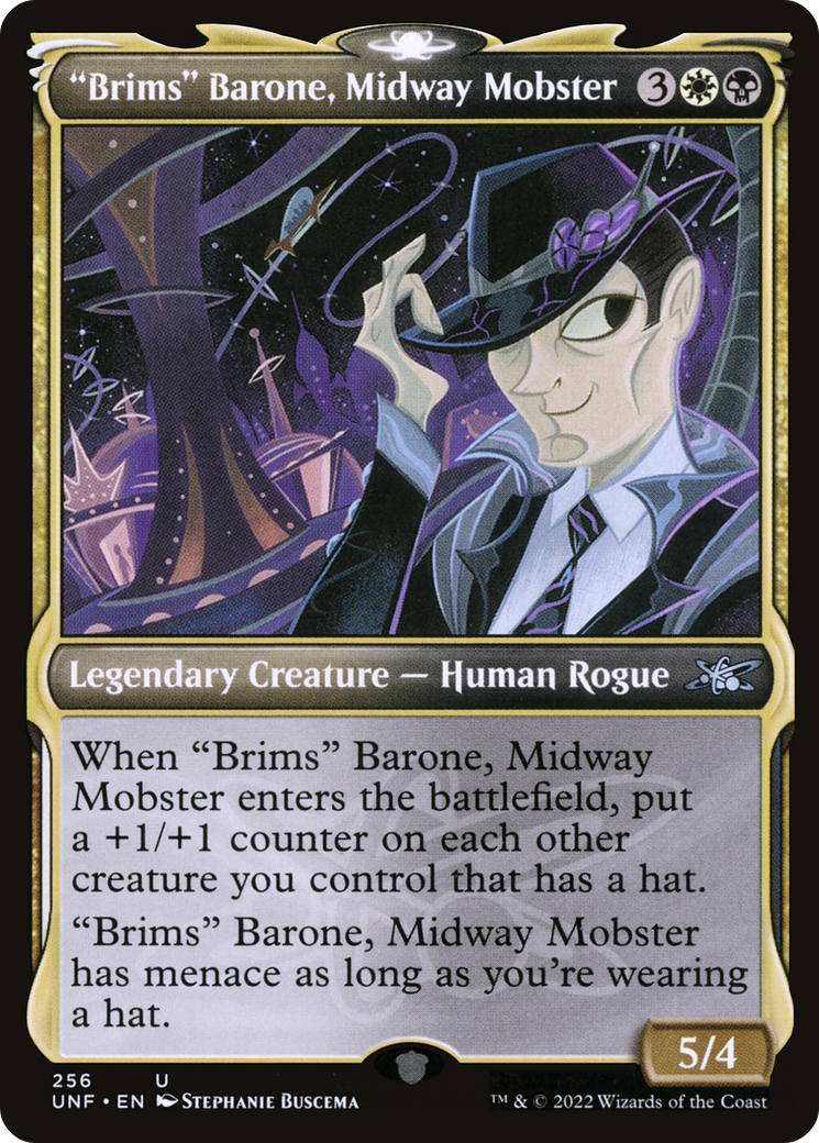 "Brims" Barone, Midway Mobster (UNF-256) - [Unfinity]: (Showcase) Foil