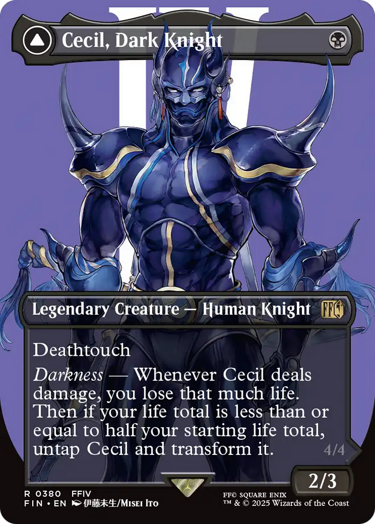 Cecil, Dark Knight (Borderless) (FIN-380) - [FINAL FANTASY] (Borderless) Foil
