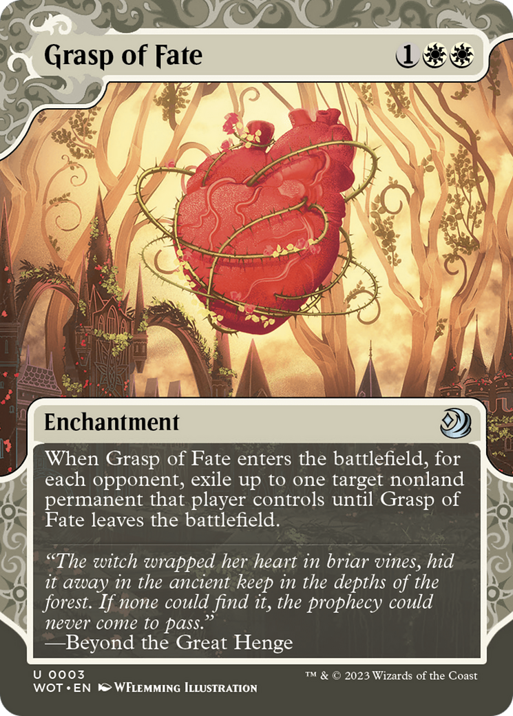 Grasp of Fate (WOT-003) - [Wilds of Eldraine: Enchanting Tales]: (Showcase) (Borderless) Foil