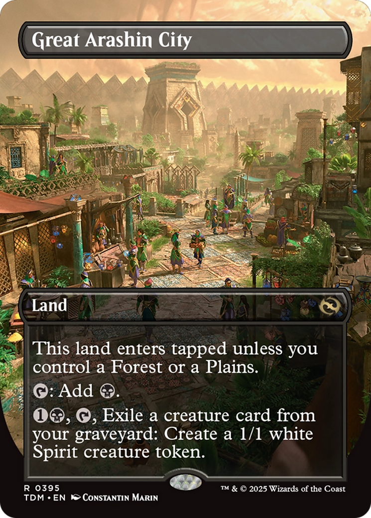 Great Arashin City (Borderless) (TDM-395) - [Tarkir: Dragonstorm] (Borderless) Foil