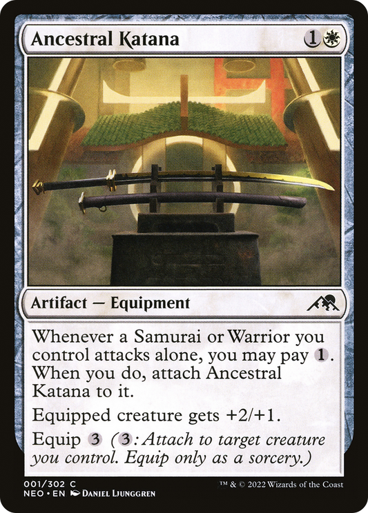 Ancestral Katana (NEO-001) - [Kamigawa: Neon Dynasty] Foil