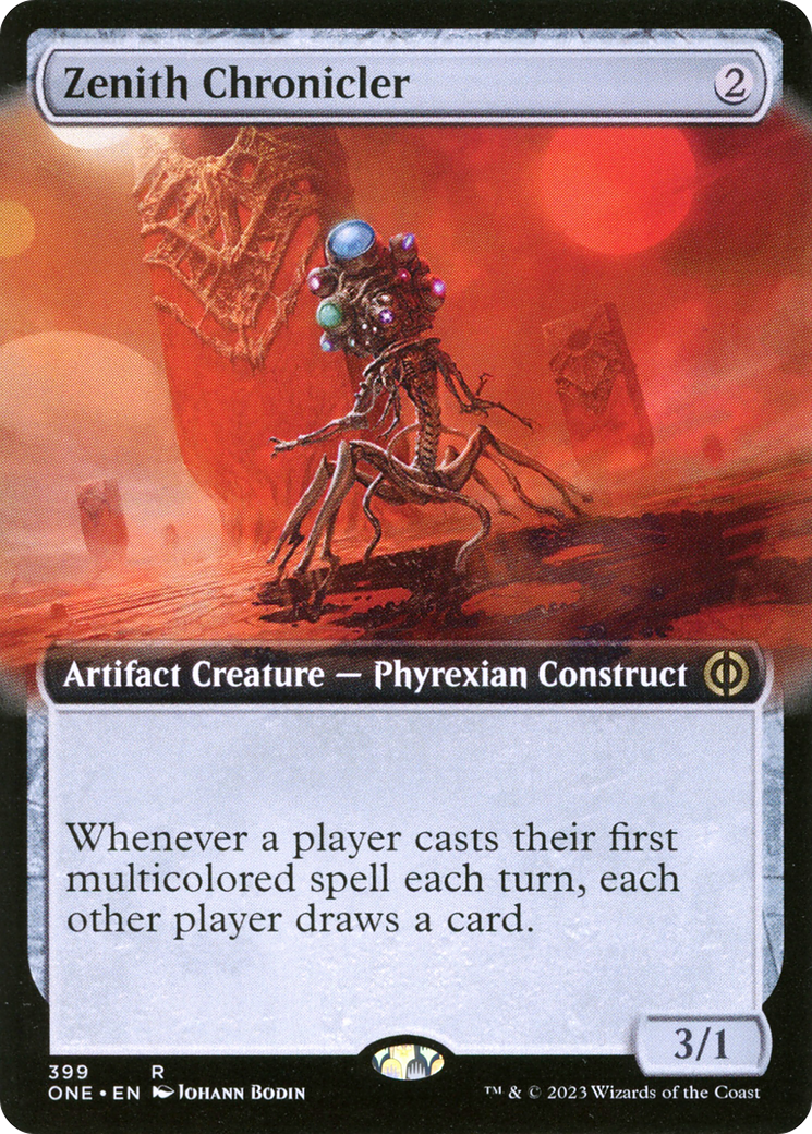 Zenith Chronicler (ONE-399) - [Phyrexia: All Will Be One]: (Extended Art) Foil