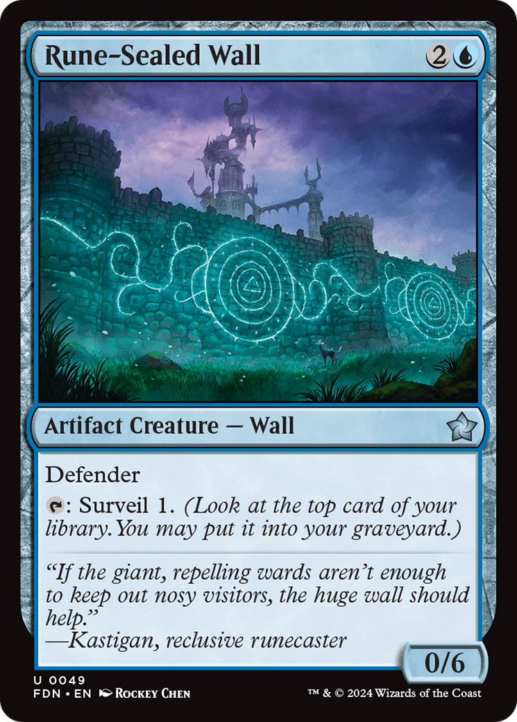 Rune-Sealed Wall (FDN-049) - [Foundations] Foil