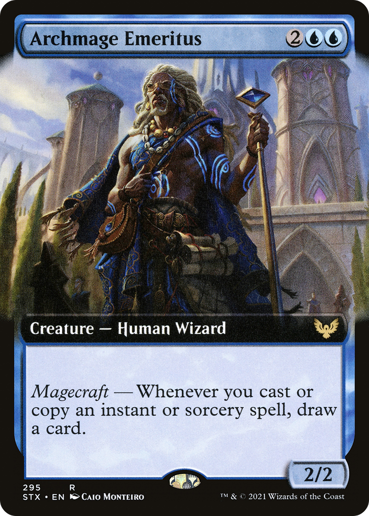 Archmage Emeritus (STX-295) - [Strixhaven: School of Mages]: (Extended Art)