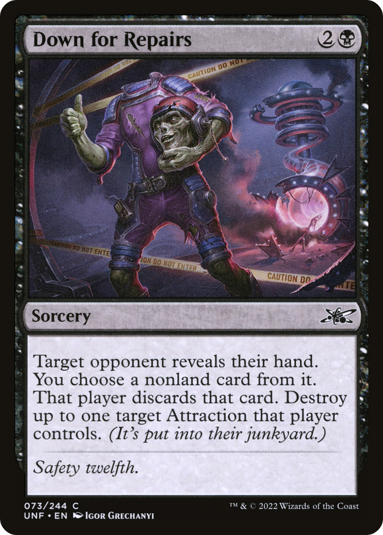 Down for Repairs (UNF-073) - [Unfinity] Foil