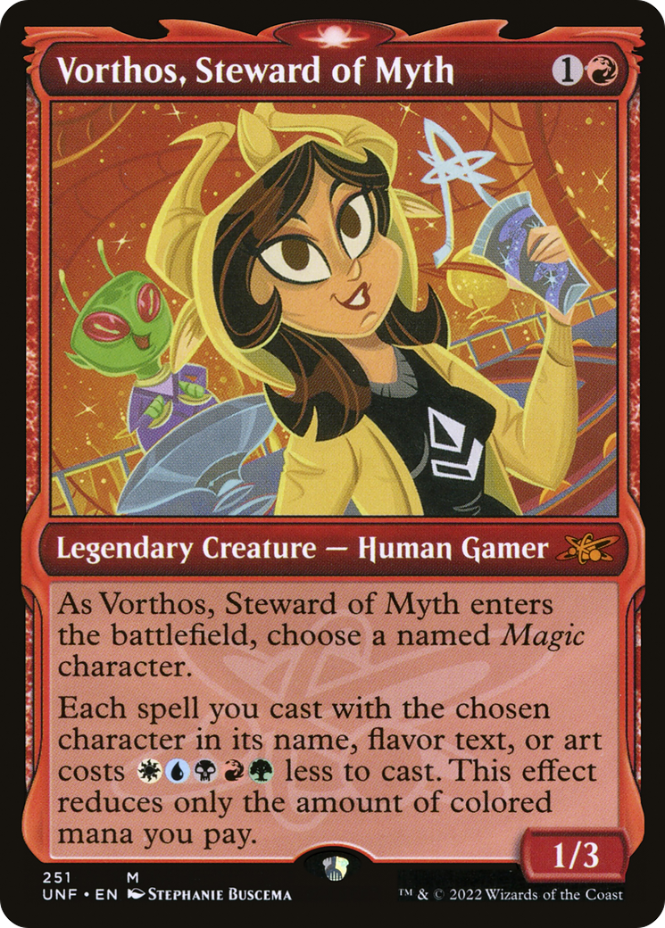 Vorthos, Steward of Myth (UNF-251) - [Unfinity]: (Showcase) Foil