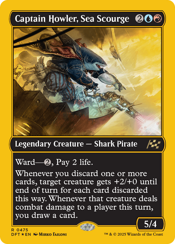 Captain Howler, Sea Scourge (First-Place Foil) (DFT-475) - [Aetherdrift] Foil