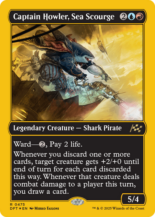 Captain Howler, Sea Scourge (First-Place Foil) (DFT-475) - [Aetherdrift] Foil