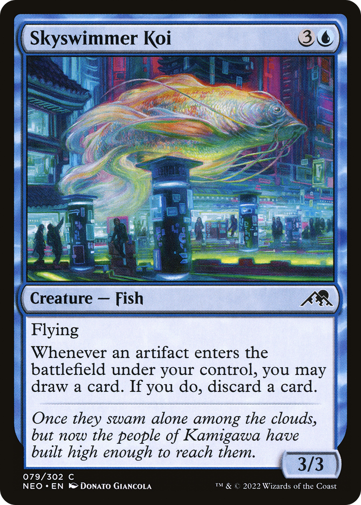Skyswimmer Koi (NEO-079) - [Kamigawa: Neon Dynasty] Foil