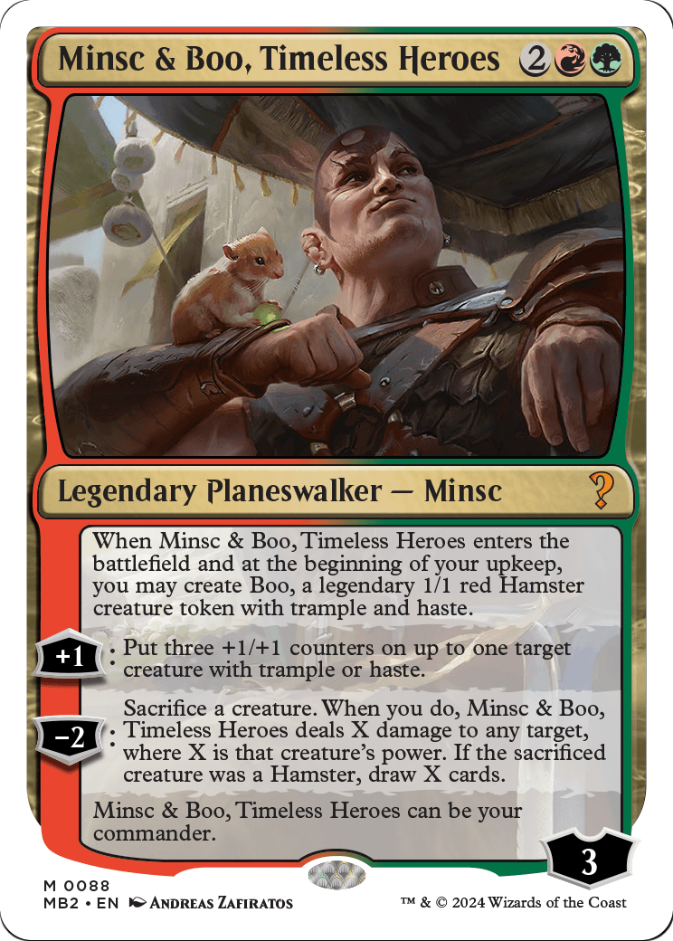 Minsc & Boo, Timeless Heroes (White Border) (MB2-088) - [Mystery Booster 2]