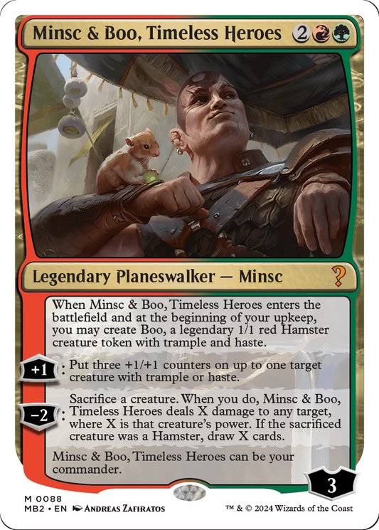 Minsc & Boo, Timeless Heroes (White Border) (MB2-088) - [Mystery Booster 2]