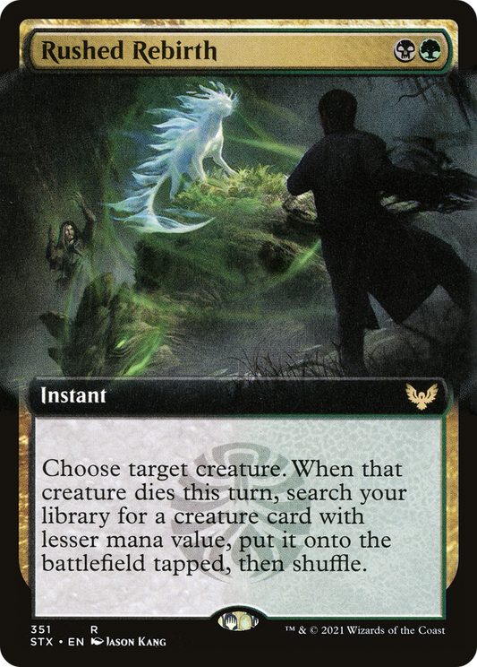 Rushed Rebirth (Extended Art) (STX-351) - [Strixhaven: School of Mages]: (Extended Art) Foil