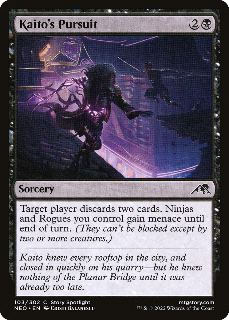 Kaito's Pursuit (NEO-103) - [Kamigawa: Neon Dynasty] Foil