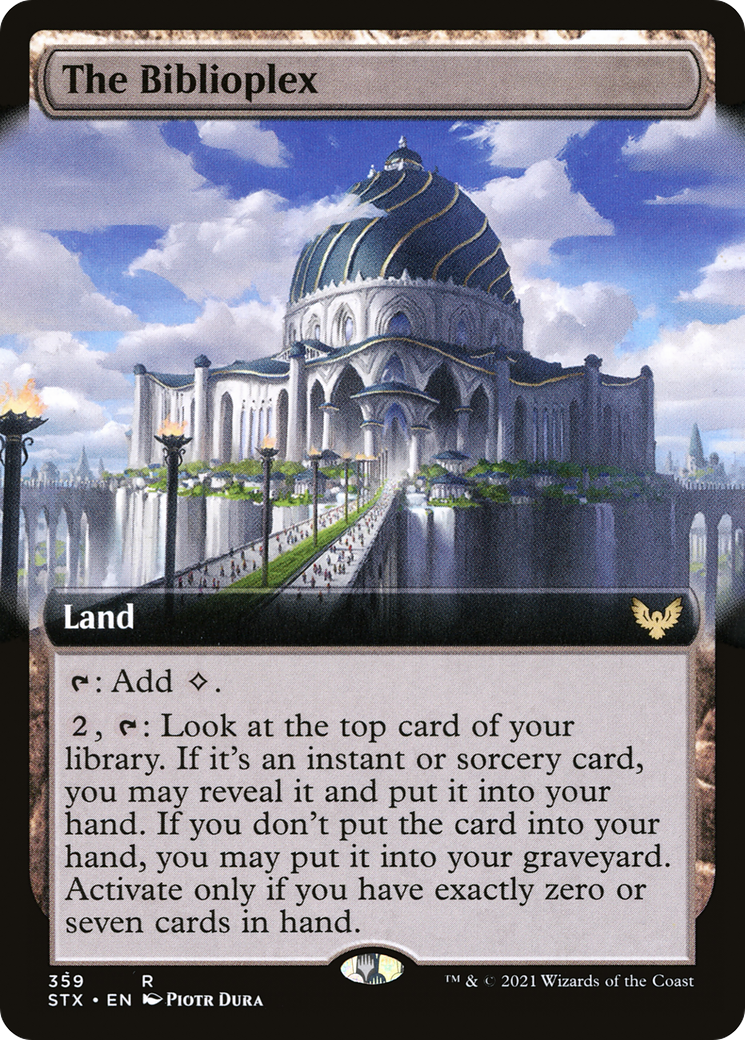The Biblioplex (STX-359) - [Strixhaven: School of Mages]: (Extended Art)
