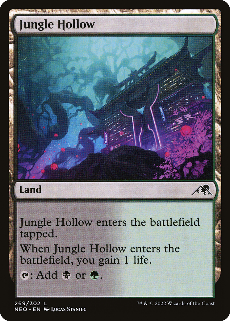 Jungle Hollow (NEO-269) - [Kamigawa: Neon Dynasty] Foil