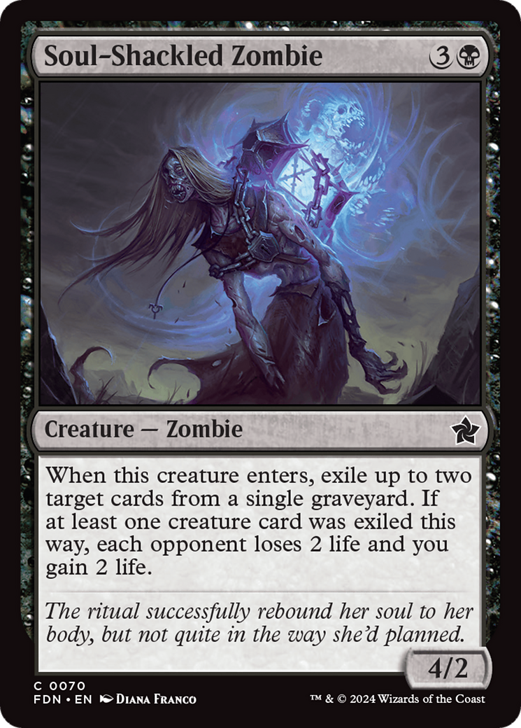 Soul-Shackled Zombie (FDN-070) - [Foundations] Foil