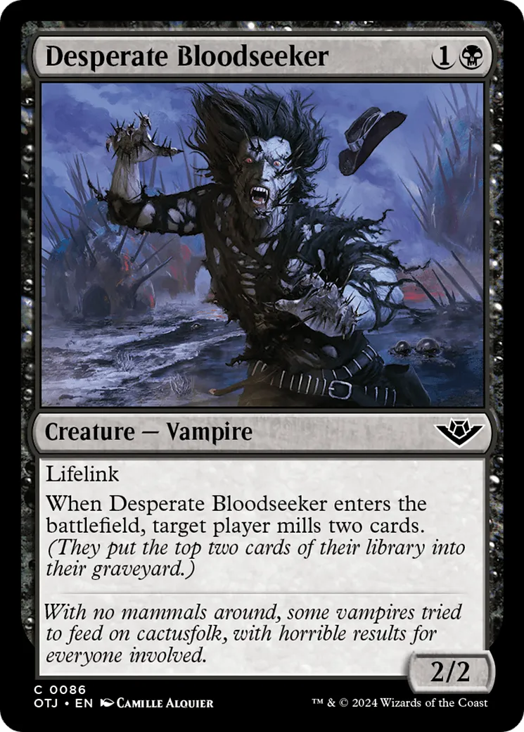 Desperate Bloodseeker (OTJ-086) - [Outlaws of Thunder Junction] Foil - Emmett's ToyStop