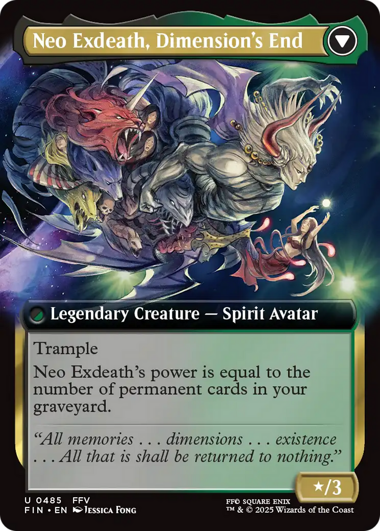 Exdeath, Void Warlock // Neo Exdeath, Dimension's End (FIN-485) - [FINAL FANTASY]: (Extended Art) Foil