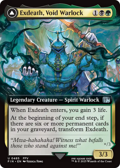 Exdeath, Void Warlock // Neo Exdeath, Dimension's End (FIN-485) - [FINAL FANTASY]: (Extended Art) Foil