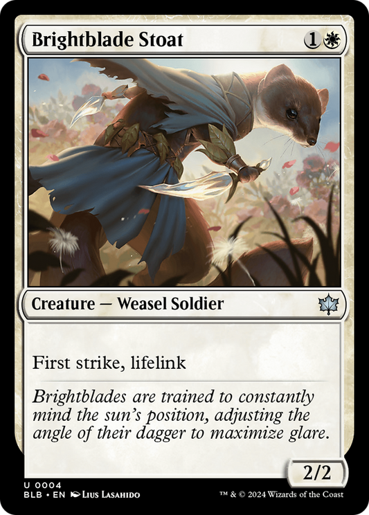 Brightblade Stoat (BLB-004) - [Bloomburrow] Foil
