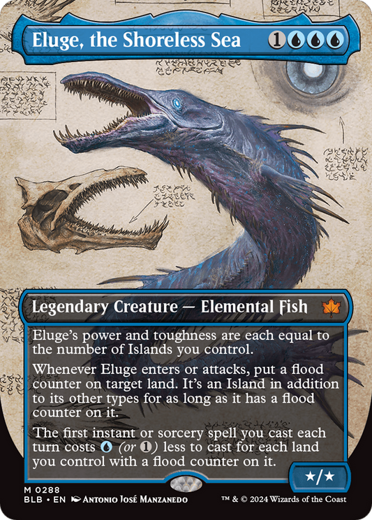 Eluge, the Shoreless Sea (BLB-288) - [Bloomburrow]: (Showcase) (Borderless)