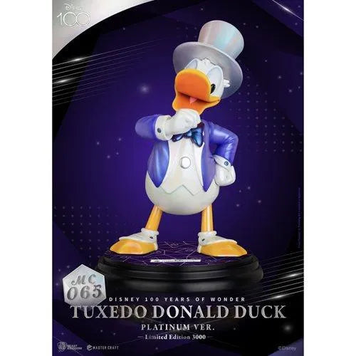 Disney 100 Years of Wonder Tuxedo Donald Duck Platinum Version MC-065 Master Craft Statue - Emmett's ToyStop