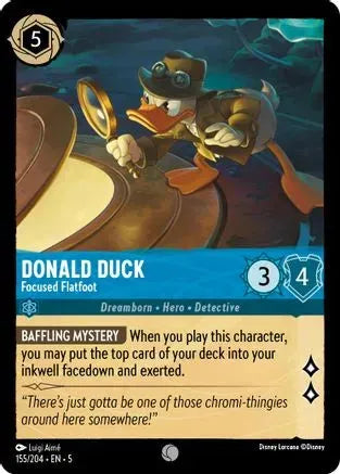 Donald Duck - Focused Flatfoot (155/204) Cold Foil - Shimmering Skies - Emmett's ToyStop