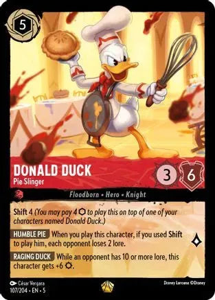 Donald Duck - Pie Slinger (107/204) Cold Foil - Shimmering Skies - Emmett's ToyStop